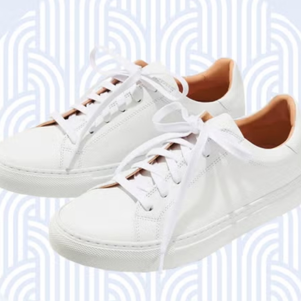 Margaux White Leather Sneakers
